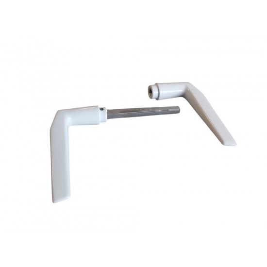 Fehér kilincs 410-es hosszútengelyes  90 mm