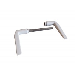 Fehér kilincs 410-es hosszútengelyes 110 mm