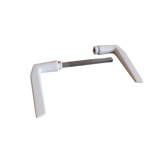 Fehér kilincs 410-es hosszútengelyes 110 mm