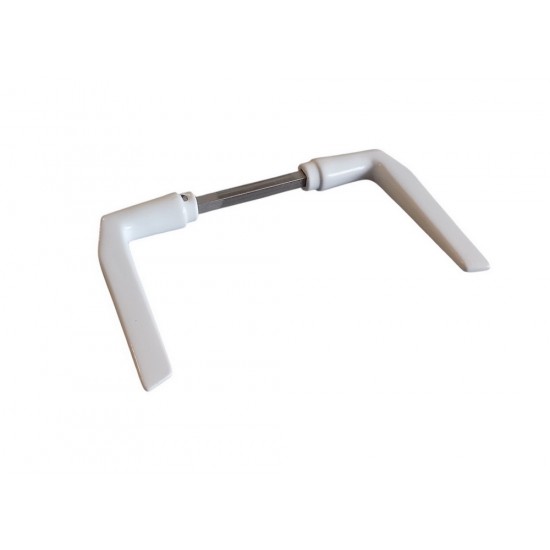 Fehér kilincs 410-es hosszútengelyes 110 mm