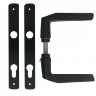 Ajtózárcím fekete 85 mm + kilincs