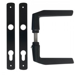 Ajtózárcím fekete 85 mm + kilincs