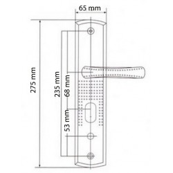 Acélajtó kilincs erősített bal