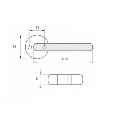Fehér kilincs rozettával
