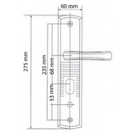Acélajtó kilincs jobb világítós