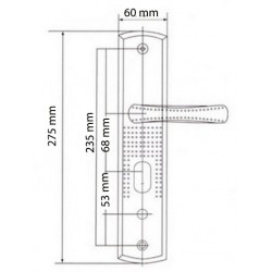 Acélajtó kilincs bal világítós