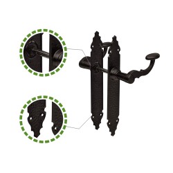 Ajtókilincs díszes kulcslyukas 90 mm