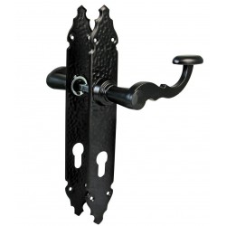 Ajtókilincs díszes cilinder lyukas 90 mm