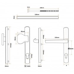 Victory gombos ajtókilincs fehér 32/85 mm