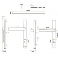 Victory ajtókilincs bronz lapított 32/92 mm