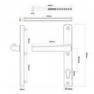 Victory ajtókilincs fehér 25/85 mm