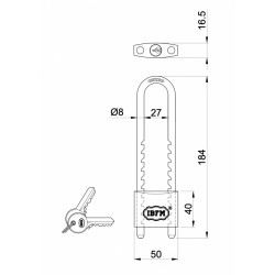 Lakat állítható kengyelű 50 mm