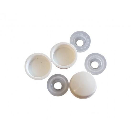 Tükörgomb fehér 18 mm