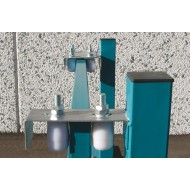 Tolókapu felső vezető görgő fehér 25 mm