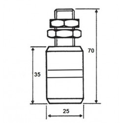 Tolókapu felső vezető görgő 25 mm
