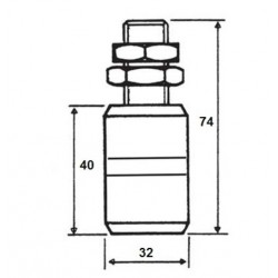 Tolókapu felső vezető görgő 32 mm