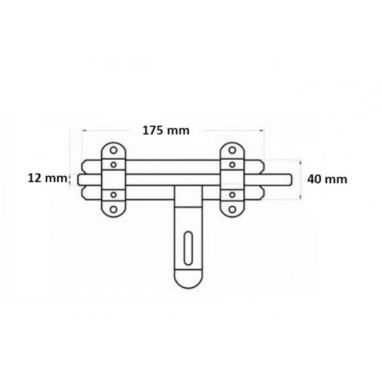 Kaputolózár lakatolható 250 mm