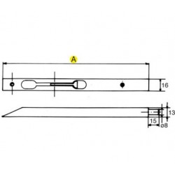 Duplaajtó tolózár 160 mm