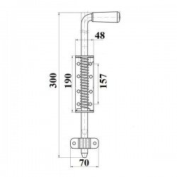Kaputolózár rugós 300 mm