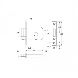 Ajtózár Elzett 777