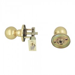 Ajtózár forgógombos réz