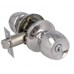 Ajtózár forgógombos króm zárható