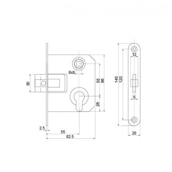 Ajtózár cilinderes ANBO