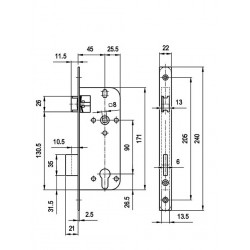 Ajtózár Elzett 4320