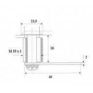 Bútorzár 16 mm Anbo