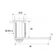 Bútorzár 20 mm Anbo 