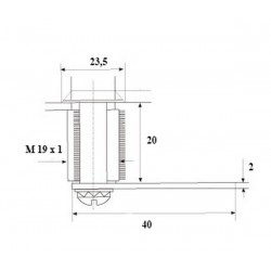 Bútorzár 20 mm Anbo 
