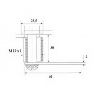 Bútorzár 30 mm Anbo 
