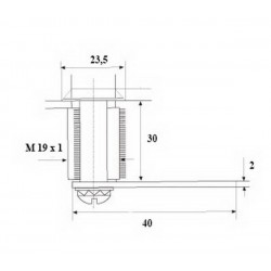 Bútorzár 30 mm Anbo 