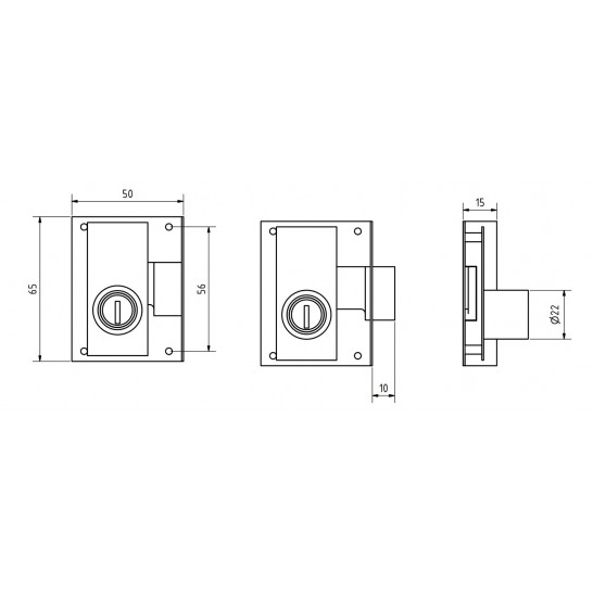 Bútorzár C 22/30 jobb Bútorzár C 22/30 jobb