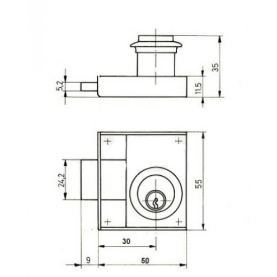 Bútorzár C 69/30