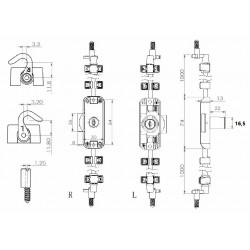 Bútorzár forgó cilinderes