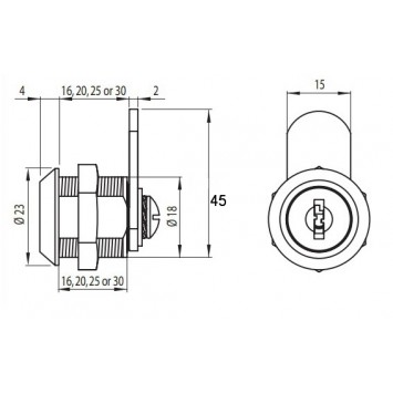 Bútorzár 16 mm hosszú nyelvvel Siso Bútorzár 16 mm hosszú nyelvvel Siso