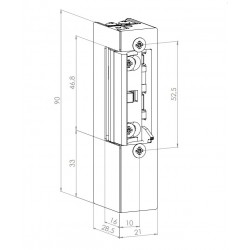 Elektromos zárfogadó JIS 832 rövid