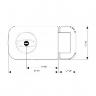 Ajtózár gombos fehér