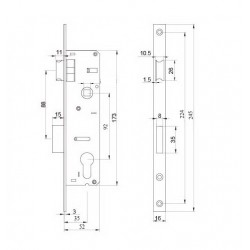 Anbo Portálzár 35/92/16 mm