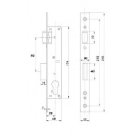 Anbo portálzár görgős 25/40 mm + zárbetét