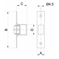 Zártszelvény csappantyú görgős