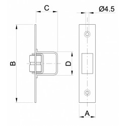 Zártszelvény csappantyú görgős