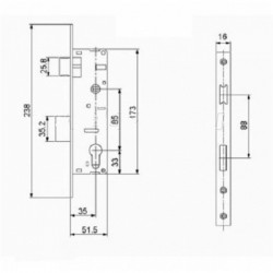 Portálzár 163-35B 35/85/16