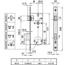 Elzett 3410 toalett zár Elzett 3410 toalett zár
