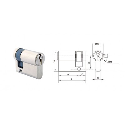 Anbo 10 x 30 mm félbetét Anbo 10 x 30 mm félbetét
